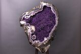 Giant Amethyst Geode with Metal Stand - Top Quality #232776-1